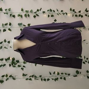Express Design Studio Button Down Purple Size XS